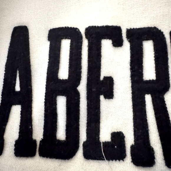 Abercrombie White Crewneck Sweatshirt Xs - Picture 2 of 4